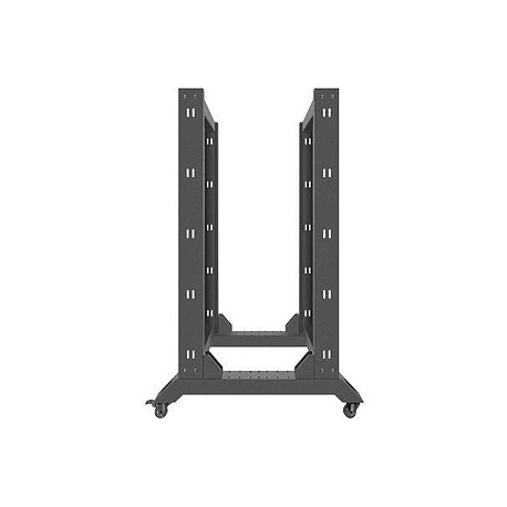Lanberg - Rack open frame - black - 27U - 19" - 5