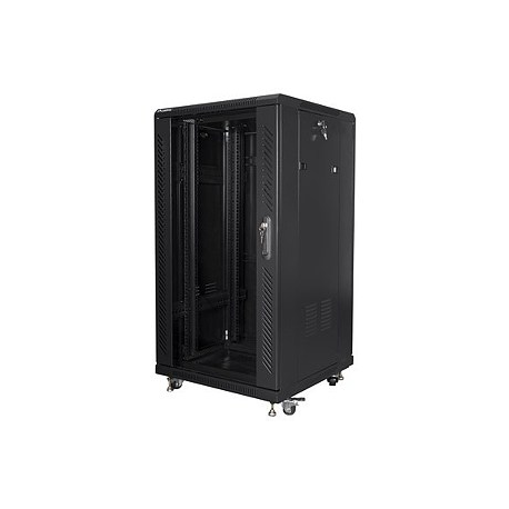 Lanberg - Rack cabinet - black, RAL 9004 - 22U - 19" - 0
