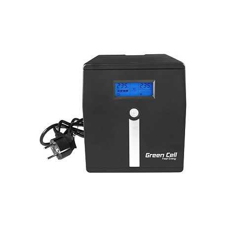 Green Cell Micropower 1000VA - UPS - AC 220/230/240 V - 600 Watt - 1000 VA 7 Ah - USB - output connectors: 4 - 2