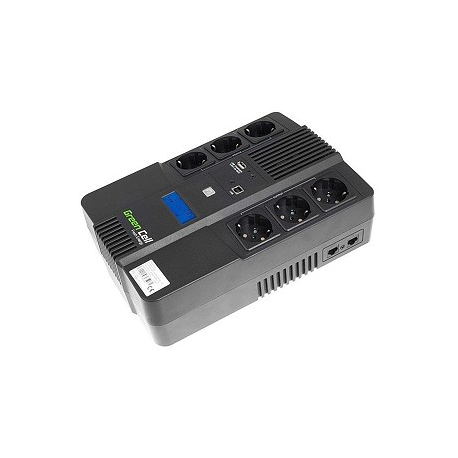 Green Cell AiO - UPS - AC 220/230/240 V - 360 Watt - 600 VA 7 Ah - USB - output connectors: 6 - 2