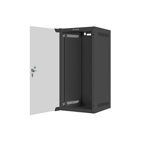 Lanberg - Rack cabinet - wall mountable - black, RAL 9004 - 12U - 10" - 3