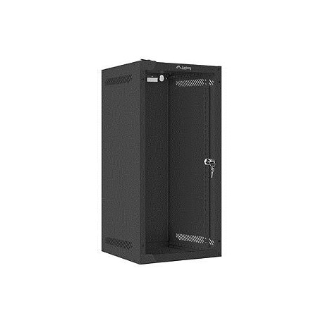 Lanberg - Rack cabinet - wall mountable - black, RAL 9004 - 12U - 10" - 4