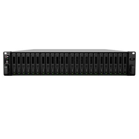 Synology FlashStation FS6400 - NAS server - 24 bays - rack-mountable - RAID 0, 1, 5, 6, 10, JBOD, RAID F1 - RAM 32 GB - Gigabit Ethernet  /  10 Gigabit Ethernet - iSCSI support - 2U - 1