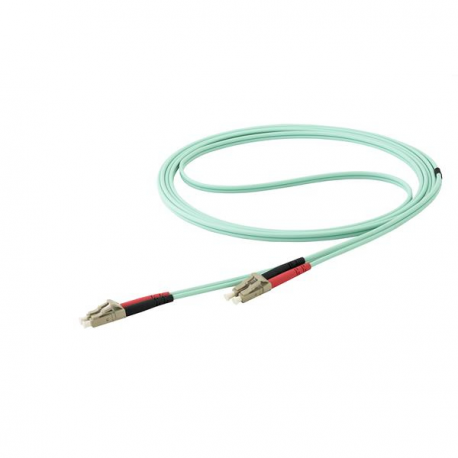 StarTech.com 7 m OM4 LC to LC Multimode Duplex Fiber Optic Patch Cable - Aqua - 50 / 125 - Fiber Optic Cable - 40 / 100Gb - LSZH (450FBLCLC7) - Patch cable - LC multi-mode (M) to LC multi-mode (M) - 7 m - fibre optic - duplex - 50  /  125 micron - OM4 - aqua - 2