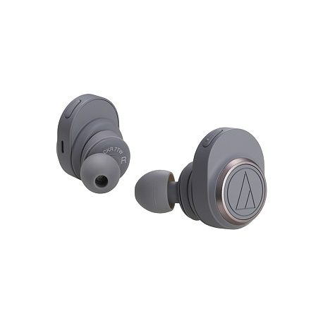 Audio-Technica ATH CKR7TW - True wireless earphones with mic - in-ear - Bluetooth - grey - 1