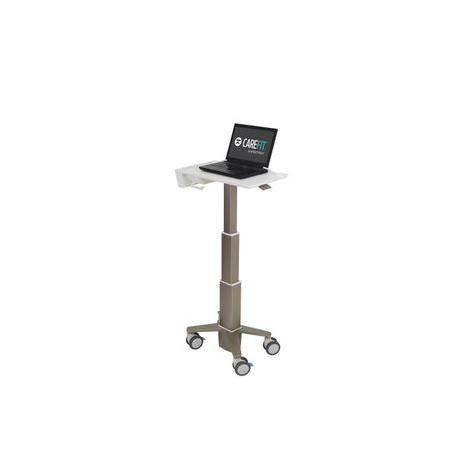 Ergotron CareFit - Cart - Slim - for notebook - aluminium, zinc-plated steel, high-grade plastic - white, warm grey - screen size: up to 17.3" - 4