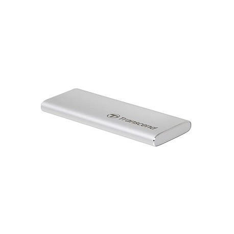 Transcend ESD240C - SSD - 480 GB - external (portable) - M.2 - USB 3.1 Gen 2 (USB-C connector) - silver - 2