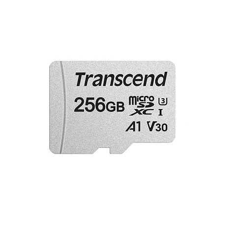 Transcend 300S - Flash memory card (adapter included) - 256 GB - A1 / Video Class V30 / UHS-I U3 / Class10 - microSDXC - 6