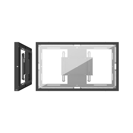 SMS Casing Wall - Enclosure for LCD display - lockable - black, RAL 9005 - screen size: 55" - wall-mountable - 0