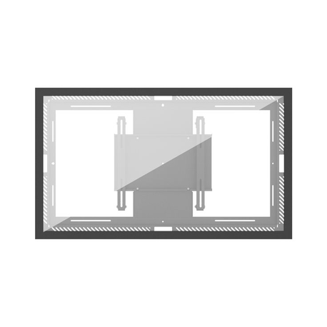 SMS Casing Wall - Enclosure for LCD display - lockable - black, RAL 9005 - screen size: 43" - wall-mountable - 0