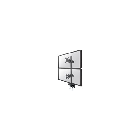 Neomounts by Newstar FPMA-D960DVPLUS - Mounting kit - for 2 LCD displays - black - screen size: 17"-49" - clamp mountable, desk-mountable - 0