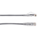 Black Box Slim-Net - Patch cable - RJ-45 (M) to RJ-45 (M) - 1.22 m - UTP - CAT 6 - booted, molded, stranded - grey