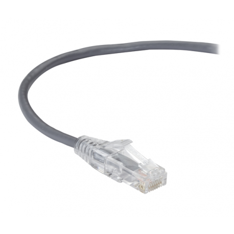 Black Box Slim-Net - Patch cable - RJ-45 (M) to RJ-45 (M) - 1.22 m - UTP - CAT 6 - booted, molded, stranded - grey - 2