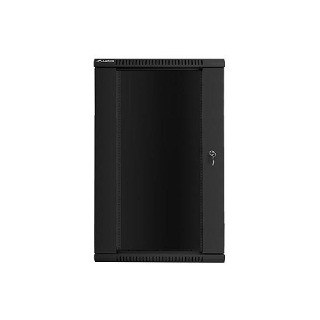 Lanberg - Rack cabinet - wall mountable - black, RAL 9004 - 22U - 19" - 2
