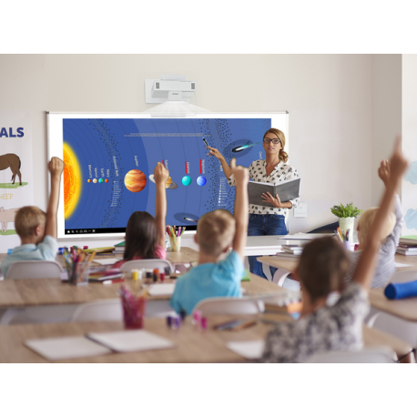 Epson EB-1485FI - 3LCD projector - 5000 lumens (white) - 5000 lumens (colour) - Full HD (1920 x 1080) - 16:9 - 1080p - ultra short-throw lens - 802.11a / b / g / n / ac wireless  /  LAN /  Miracast - 3