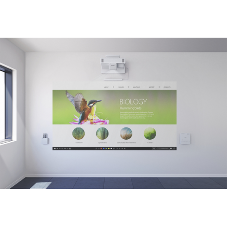 Epson EB-1485FI - 3LCD projector - 5000 lumens (white) - 5000 lumens (colour) - Full HD (1920 x 1080) - 16:9 - 1080p - ultra short-throw lens - 802.11a / b / g / n / ac wireless  /  LAN /  Miracast - 8