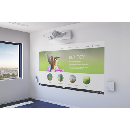 Epson EB-1485FI - 3LCD projector - 5000 lumens (white) - 5000 lumens (colour) - Full HD (1920 x 1080) - 16:9 - 1080p - ultra short-throw lens - 802.11a / b / g / n / ac wireless  /  LAN /  Miracast - 15