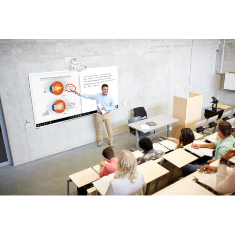 Epson EB-1485FI - 3LCD projector - 5000 lumens (white) - 5000 lumens (colour) - Full HD (1920 x 1080) - 16:9 - 1080p - ultra short-throw lens - 802.11a / b / g / n / ac wireless  /  LAN /  Miracast - 37