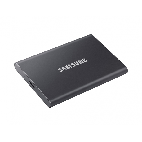Samsung T7 MU-PC1T0T - SSD - encrypted - 1 TB - external (portable) - USB 3.2 Gen 2 (USB-C connector) - 256-bit AES - titan grey - 1
