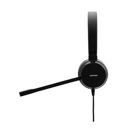 Lenovo Pro Wired Stereo VOIP Headset - Headset - on-ear - wired - black - for ThinkCentre M80t Gen 3; ThinkCentre neo 50; ThinkPad T14s Gen 3; V50t Gen 2-13 - 1