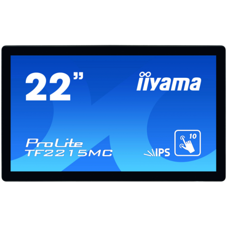 iiyama ProLite TF2215MC-B2 - LED monitor - 22" (21.5" viewable) - open frame - touchscreen - 1920 x 1080 Full HD (1080p) @ 60 Hz - IPS - 350 cd / m² - 1000:1 - 14 ms - HDMI, VGA, DisplayPort - black - 5