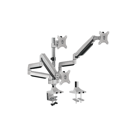 LogiLink - Mounting kit - for 3 LCD displays (adjustable arm) - aluminium - screen size: 13"-32" - desk-mountable - 1
