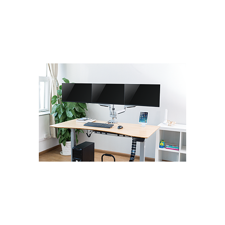 LogiLink - Mounting kit - for 3 LCD displays (adjustable arm) - aluminium - screen size: 13"-32" - desk-mountable - 3