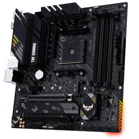 ASUS TUF GAMING B550M-PLUS - Motherboard - micro ATX - Socket AM4 - AMD B550 Chipset - USB-C Gen2, USB 3.2 Gen 1, USB 3.2 Gen 2 - 2.5 Gigabit LAN - onboard graphics (CPU required) - HD Audio (8-channel) - 5