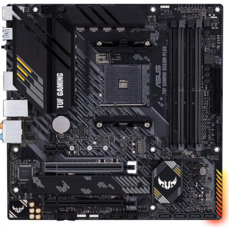 ASUS TUF GAMING B550M-PLUS - Motherboard - micro ATX - Socket AM4 - AMD B550 Chipset - USB-C Gen2, USB 3.2 Gen 1, USB 3.2 Gen 2 - 2.5 Gigabit LAN - onboard graphics (CPU required) - HD Audio (8-channel) - 8