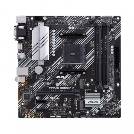 ASUS PRIME B550M-A - Motherboard - micro ATX - Socket AM4 - AMD B550 Chipset - USB 3.2 Gen 1, USB 3.2 Gen 2 - Gigabit LAN - onboard graphics (CPU required) - HD Audio (8-channel) - 1