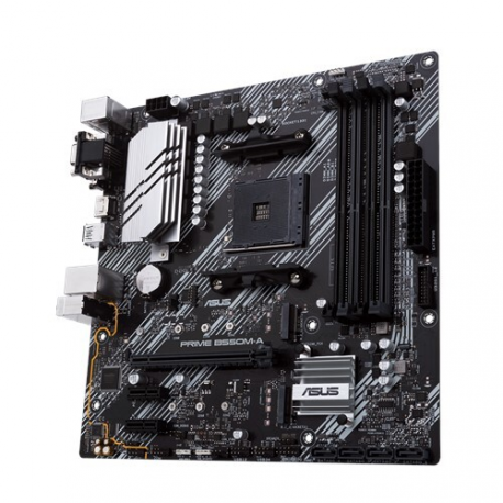 ASUS PRIME B550M-A - Motherboard - micro ATX - Socket AM4 - AMD B550 Chipset - USB 3.2 Gen 1, USB 3.2 Gen 2 - Gigabit LAN - onboard graphics (CPU required) - HD Audio (8-channel) - 3