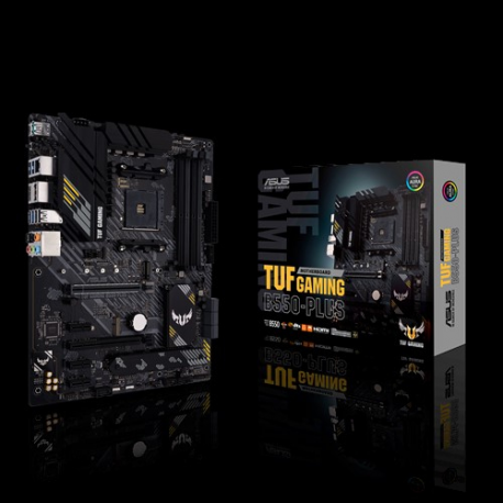 ASUS TUF GAMING B550-PLUS - Motherboard - ATX - Socket AM4 - AMD B550 Chipset - USB-C Gen2, USB 3.2 Gen 1, USB 3.2 Gen 2 - 2.5 Gigabit LAN - onboard graphics (CPU required) - HD Audio (8-channel) - 2