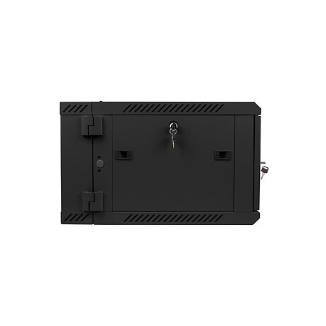 Lanberg - Rack cabinet - wall mountable - black, RAL 9004 - 6U - 19" - 4