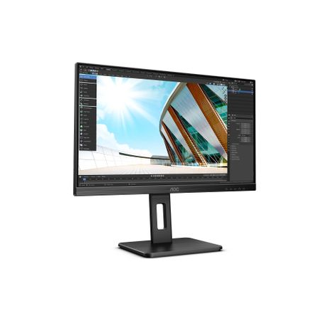 AOC Q24P2Q - LED monitor - 23.8" - 2560 x 1440 1440p (Quad HD) @ 75 Hz - IPS - 250 cd/m² - 1000:1 - 4 ms - HDMI, VGA, DisplayPort - speakers - black - 8