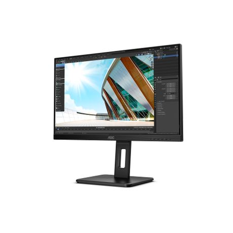 AOC Q24P2Q - LED monitor - 23.8" - 2560 x 1440 1440p (Quad HD) @ 75 Hz - IPS - 250 cd/m² - 1000:1 - 4 ms - HDMI, VGA, DisplayPort - speakers - black - 17