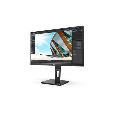 AOC 27P2Q - LED monitor - 27" - 1920 x 1080 Full HD (1080p) @ 75 Hz - IPS - 250 cd / m² - 1000:1 - 4 ms - HDMI, DVI, DisplayPort, VGA - speakers - black - 5