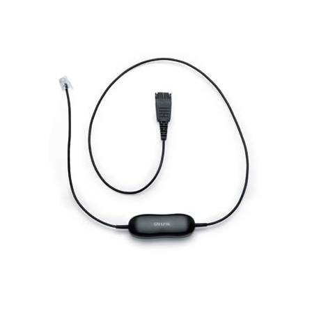 Jabra GN1216 - Headset cable - Quick Disconnect plug to RJ-9 male - 80 cm - for Avaya one-X Deskphone Edition 96XX; Jabra GN 2000, GN2000; BIZ 2400, 2400 3in1, GN2000 - 2