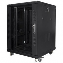 Lanberg - Rack cabinet - black, RAL 9004 - 15U - 19"