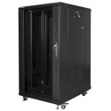 Lanberg - Rack cabinet - black, RAL 9004 - 22U - 19"