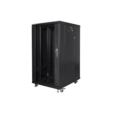 Lanberg - Rack cabinet - black, RAL 9004 - 22U - 19" - 1