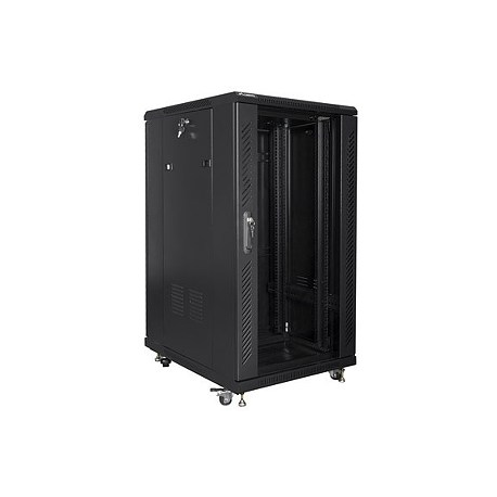 Lanberg - Rack cabinet - black, RAL 9004 - 22U - 19" - 3