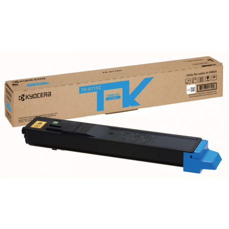 Kyocera TK 8115C - Cyan - original - toner cartridge - for ECOSYS M8124cidn, M8124cidn / KL3, M8130cidn, M8130cidn / KL2, M8130cidn / KL3 - 1