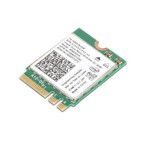 Lenovo ThinkPad Fibocom L850-GL CAT9 WWAN - Wireless cellular modem - 4G LTE - M.2 Card - 450 Mbps - for WWAN upgradable models only: ThinkPad L480; L490; L580; L590; P43s; P52; P52s; P53; P53s; T480; T480s; T490; T490s; T495; T495s; T580; T590; X280; X380 Yoga; X390; X390 Yoga - 1