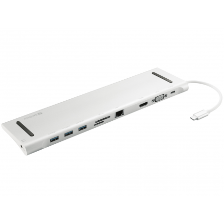Sandberg USB-C 10-in-1 Docking Station - Docking station - USB-C - VGA, HDMI - GigE - 3