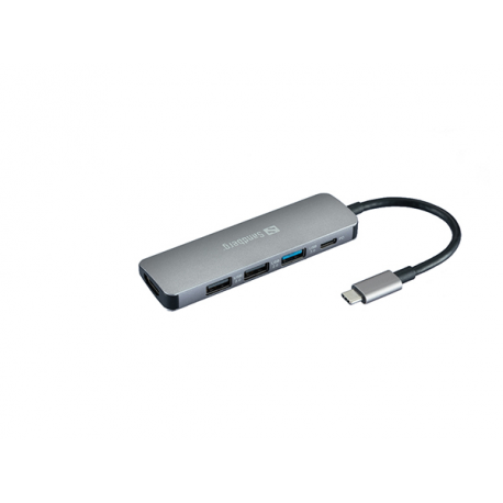 Sandberg USB-C Dock HDMI+3xUSB+PD 100W - Docking station - USB-C - HDMI - 5