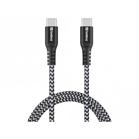 Sandberg Survivor - USB cable - USB-C (M) to USB-C (M) - 1 m - 3