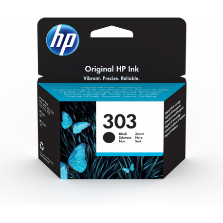 HP 303 - 4 ml - black - original - ink cartridge - for Envy Photo 62XX, Photo 71XX, Photo 78XX; Envy Inspire 72XX, 79XX; Tango; Tango X - 4