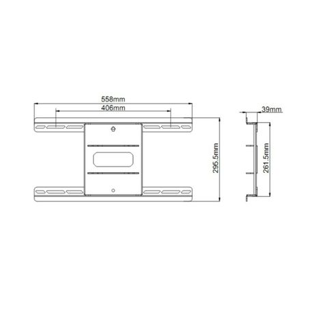 Multibrackets M Universal Flexarm Pro Super Duty - Mounting kit (wall mount with dual hinged arms) - for flat panel - black - screen size: 55"-110" - wall-mountable - 7