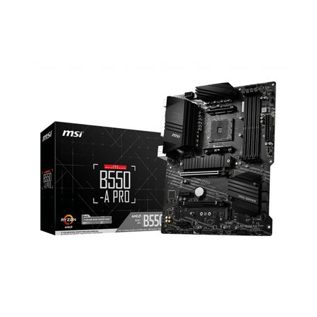 MSI B550-A PRO - Motherboard - ATX - Socket AM4 - AMD B550 Chipset - USB-C Gen2, USB-C Gen1, USB 3.2 Gen 1, USB 3.2 Gen 2 - Gigabit LAN - onboard graphics (CPU required) - HD Audio (8-channel) - 4