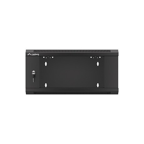 Lanberg WFFA Series - Rack cabinet - wall mountable - black, RAL 9004 - 4U - 19" - 0